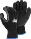 X-Small Black Knit Glove With Rubber Palm