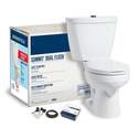 Summit White Dual Flush Round Complete Toilet Kit