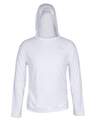 Large Bright White Men's Hooded Performance Layer