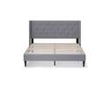 Drake Charcoal Upholstered Platform Queen Bed