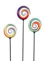 Whirl Art Glass Garden Stake, Assorted Colors