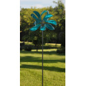 Turquoise Luminous Montana Wind Spinner Garden Stake