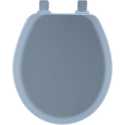Round Molded Wood Toilet Seat Sky Blue