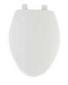 White Elongated Solid Plastic Slow Close Toilet Seat