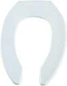 Elongated Commercial Plastic Open Front Toilet Seat White