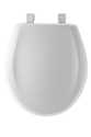 Round Plastic Whisper Close Toilet Seat White
