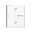 56 To 59-Inch X 71-1/2-Inch Matte Black Pivot Shower Door