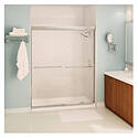 Aura Sliding Shower Door with Alcove Installation — 55-59 x 57 in. 6 mm, Clear Glass, Chrome