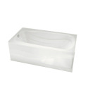 Tenderness Acrylic Alcove Left-Hand Drain Whirlpool Bathtub In White