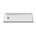 59-7/8-Inch X 32-Inch White Acrylic Alcove Or Corner Shower Base With Left-Hand Drain