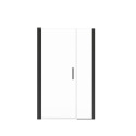 45 To 47-Inch X 68-Inch Manhattan Matte Black Pivot Shower Door For Alcove