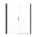 57-Inch To 59-Inch  X 68 Inch Manhattan Matte Black Pivot Shower Door for Alcove