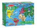 33-Piece World Map Floor Puzzle