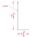 1.5 x 7.5-Inch White Lo-Rib Single Angle Trim
