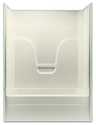 60 x 32-1/2 x 80-Inch White Fiberglass 2-Piece Meridian II Tub/Shower With Left Side Drain