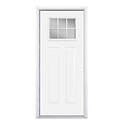 2-Panel Craftsman Prehung Exterior Door with Brickmould — 36 in. x 80 in., Steel, Left Hand Swing
