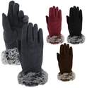 Texting Gloves With Fur, Assortment 