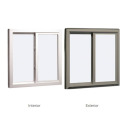 1630 Series 24 X 24-Inch Clay Vinyl Low-E Sliding Window