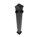 3 X 3 X 40-Inch Excalibur Corner Post In Matte Black
