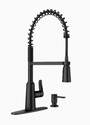 Matte Black Edwyn™ 1-Handle Pre-Rinse Spring Pull-Down Kitchen Faucet