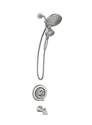 Brecklyn™ Brushed Nickel 1-Handle Tub & Shower Trim Kit - 6-Function Showerhead, 1.75 GPM, Posi-Temp® Pressure Valve Included