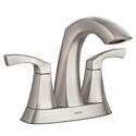 Lindor™ Spot Resist™ Brushed Nickel 2-Handle Bathroom Sink Faucet With Drain, 4 in. Centerset - WaterSense® Certified