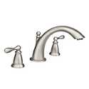 Caldwell Spot Resist Brushed Nickel Two-Handle High Arc Roman Tub Faucet