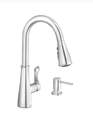 Chrome Hadley™ 1-Handle Pull-Down Kitchen Faucet With Soap Dispenser
