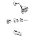 Adler™ Chrome 3-Handle Tub & Shower Trim Kit - 1-Function Showerhead, 1.75 GPM, Valve Included