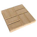 12-Inch Square Tan Embossed Brickface Patio Stone