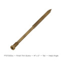 #7 X 3-Inch Tan T10 6-Lobe Trim Screws 100-Count