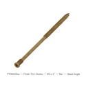 #9 X 4-Inch Tan T15 6-Lobe Trim Screws 50-Count