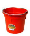 20-Quart Red Flat Back Plastic Bucket