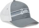Grey/White Mesh Justin Logo Stripes Ball Cap