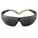 Black/Neon Green Safety Eyewear With Gray Anti-Fog Lenses