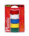 Tape Plastic Colored 5pk Asst