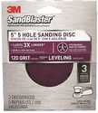 Sandblaster 5-Inch 5 Hole 120 Grit Hook And Loop Sanding Disc, 3 Pack