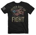Black Never Give Up T-Shirt, Size Extra-Large