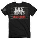 Heather Dark Grey Ban Idiots Not Guns T-Shirt, Large