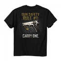 Medium Black Men's Gun Safety Rule Short Sleeve T-Shirt