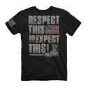 Black Respect Short Sleeve Men's T Shirt, L