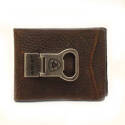 Dark Brown Money Clip Bifold Wallet