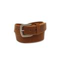 Brown Logo Beveled Edge Men's Belt, 42 in