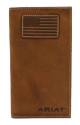 Medium Brown Flag Patch Rodeo Wallet
