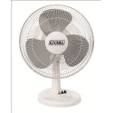 16-Inch White Oscillating Table Fan