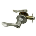 Elite Security Lever Lockset Key Entry Satin Nickel