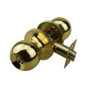 Elite Security Keyed Entry Lockset Ball Knob Polished Brass