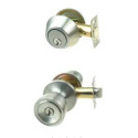 Elite Security Keyed Entry Deadlock Combo-Single Cylinder Deadbolt Satin Nickel
