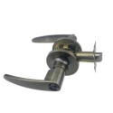 Elite Security Modern Lever Lockset With Keyed Entry In Antique Brass