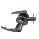 Elite Security Modern Lever Lockset With Keyed Entry In Satin Nickel